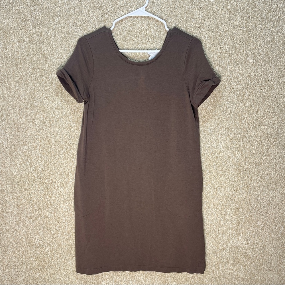 Pure Jill dress‎ pockets supima cotton blend stretchy lounge dress relax FLAWED